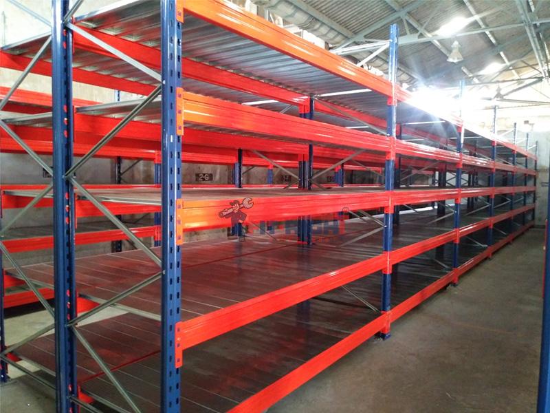 Metal Medium Duty Long Span Shelving Rack For Warehouse Storage